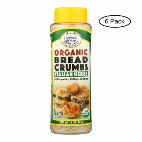 Edward and Sons Organic Italian Herb Breadcrumbs - Case of 6 - 15 oz. Perspective: front
