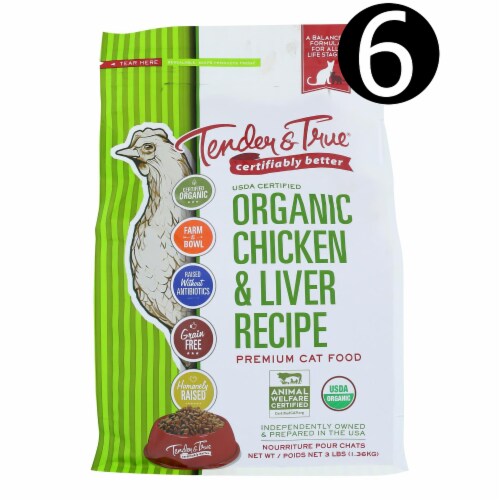 Tender & True Cat Food Chicken And Liver - Case of 6 - 3 LB Perspective: front