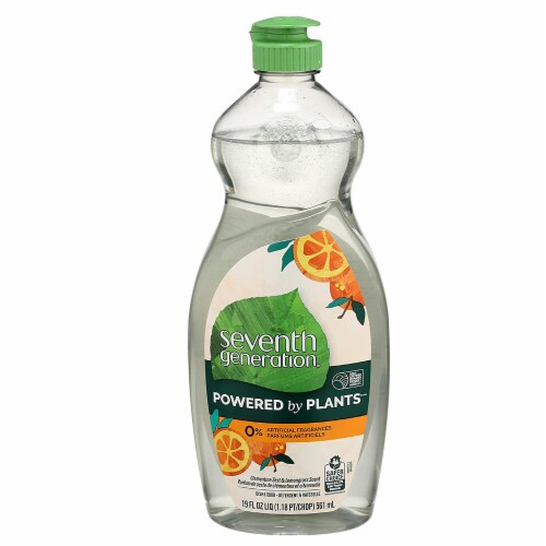 Seventh Generation - Dish Liquid Lemongrass Clementine - Case of 6-19 oz. Perspective: front