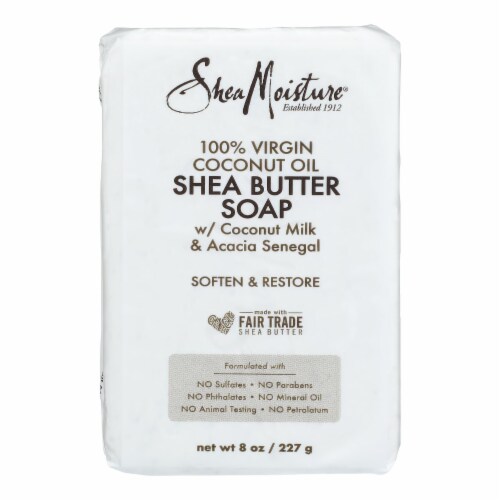 SheaMoisture Shea Butter Soap 100% Virgin Coconut Oil, 8 Oz.