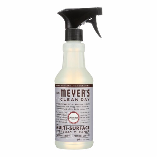 Mrs. Meyer's Clean Day - Multi-Surface Everyday Cleaner - Lavender - 16 fl oz - Case of 6 Perspective: front