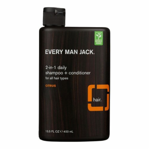 Every Man Jack 2 in 1 Shampoo plus Conditioner - Daily - Scalp and Hair - All Hair Types Perspective: front