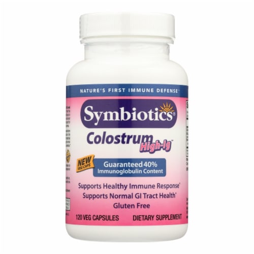 Symbiotics Colostrum High-IG - 120 Capsules Perspective: front