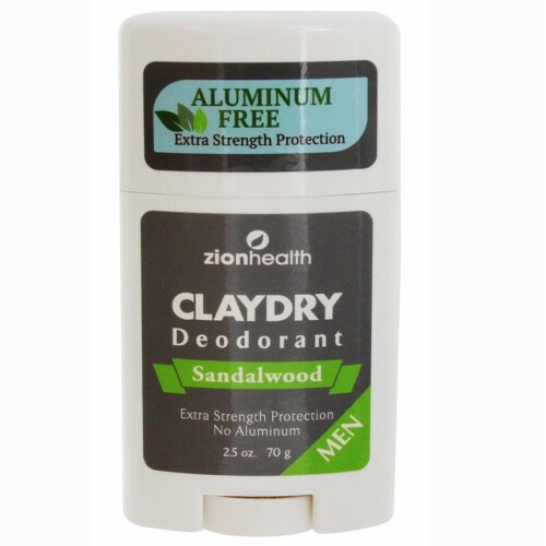 Zion Health - Deodorant Men Sandalwood - 1 Each - 2.8 OZ - Best Gift For Father's Day Perspective: front