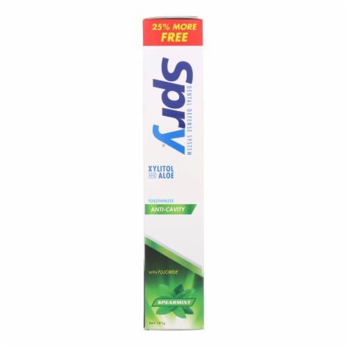 Spry Toothpaste - Spearmint - Fluoride - 5 oz Perspective: front
