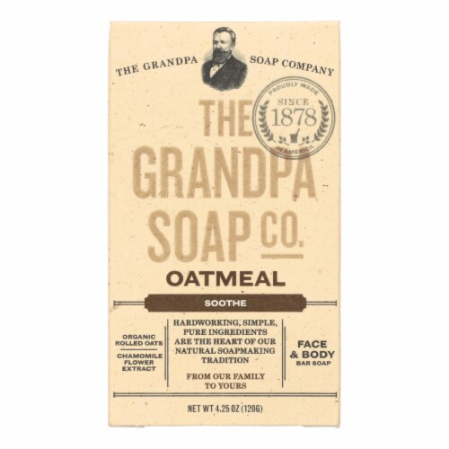 Grandpa Soap Bar Soap - Oatmeal - 4.25 oz. Perspective: front