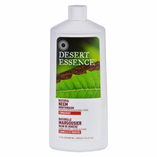 Desert Essence - Mouthwash - Natural Neem - Cinnamint - 16 oz. Perspective: front
