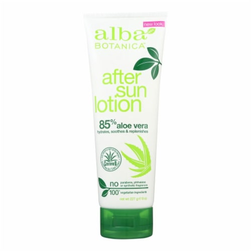 Alba Botanica - After Sun Lotion - 85% Aloe - 8 oz Perspective: front