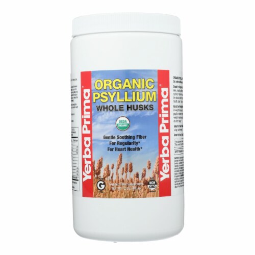 Yerba Prima Organic Psyllium - Whole Husks Supplement - 12 oz., 1