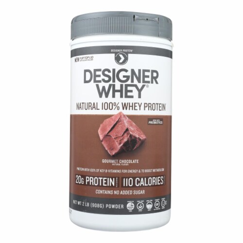 Designer Whey - Protein Powder - Chocolate - 2 lbs Perspective: front