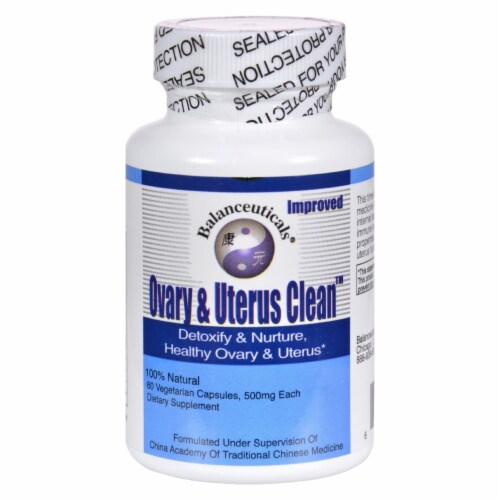 Balanceuticals Ovary and Uterus Clean - 500 mg - 60 Capsules Perspective: front