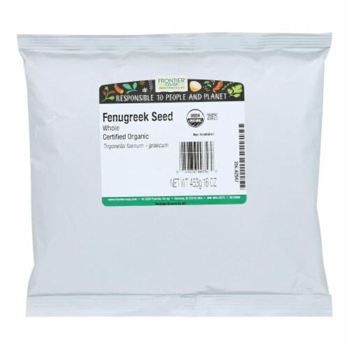 Frontier Natural Products Co-op Fenugreek Seed Organic Whole - Single Bulk Item - 1lb Perspective: front