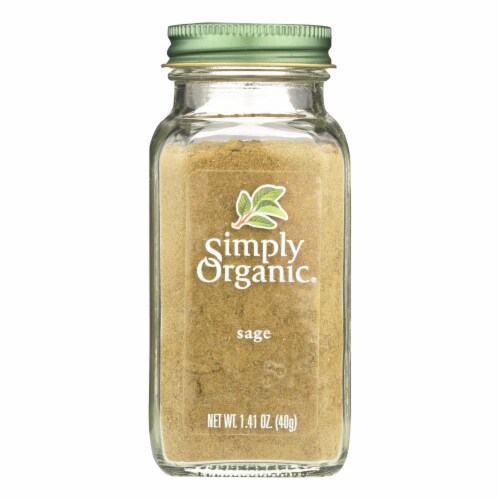 Simply Organic Sage Leaf - Organic - Ground - 1.41 oz Perspective: front