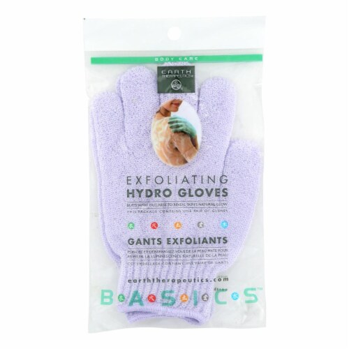 Earth Therapeutics Exfoliating Hydro Gloves White - 1 Pair Perspective: front