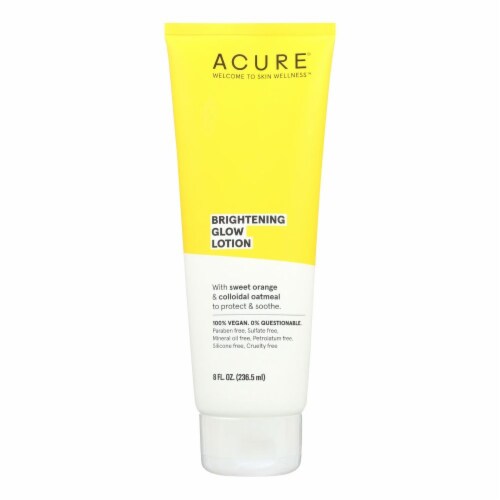 Acure - Lotion - Brightening Glow Moisture - Sweet Orange and Oatmeal - 8 fl oz. Perspective: front