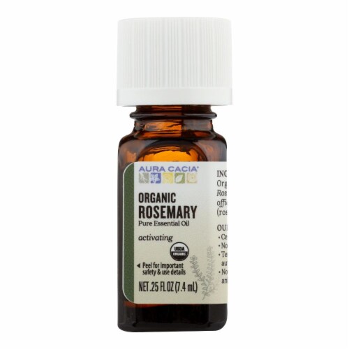 Aura Cacia - Organic Essential Oil - Rosemary - .25 oz Perspective: front