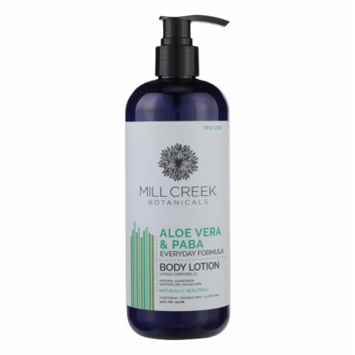 Mill Creek Botanicals Aloe Vera & Paba Moisturizing Lotion  - 1 Each - 14 oz. Perspective: front