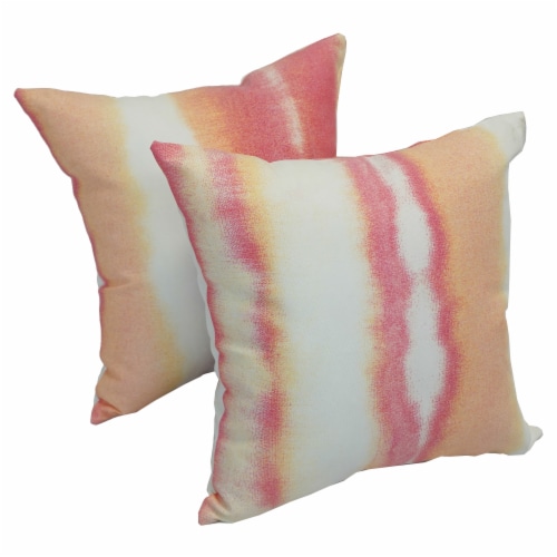 Spun Polyester 17 inch Outdoor Throw Pillows Set of 2