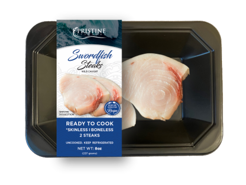Pristine Seafoods Swordfish Steaks (sustainably sourced) Perspective: front