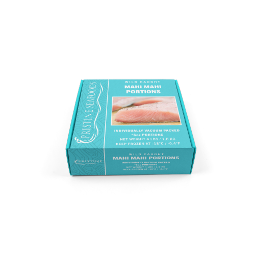 Pristine Seafoods Wild Caught Mahi Mahi Portions Perspective: front