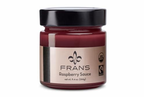 Fran's Chocolates Raspberry Sauce Topping Perspective: front
