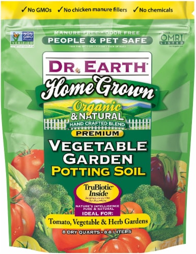 Dr. Earth® Home Grown Organic Premium Vegetable Garden Potting Soil Perspective: front