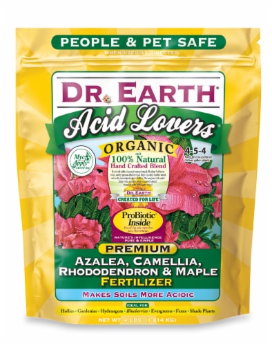 Dr. Earth® Acid Lovers Organic Premium Azalea Camellia Rhododendron & Maple Fertilizer Perspective: front