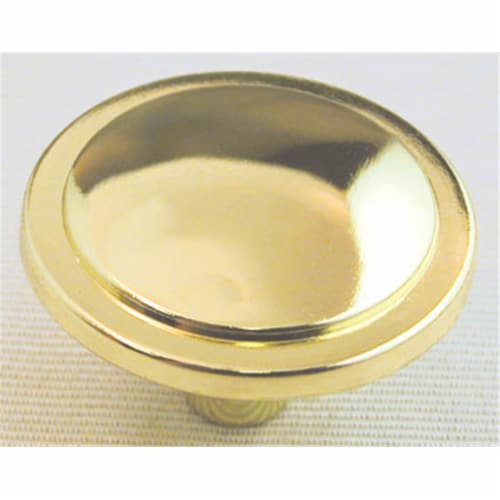 Ultra 1-.25 in. Polished Brass Traditions High Density Zinc Knob  41521 Perspective: front