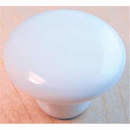 Ultra 1-.25 in. White Traditions Ceramic Mushroom Knob  41634 Perspective: front