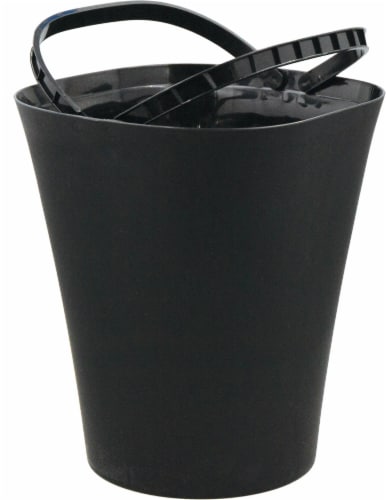 Glad Deco Waste Bin with Bag Ring - Black Perspective: front