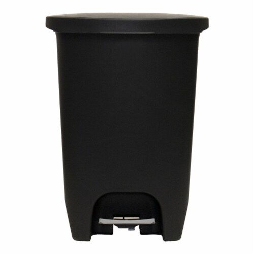 Glad 13 Gallon Trash Can - Black Perspective: front