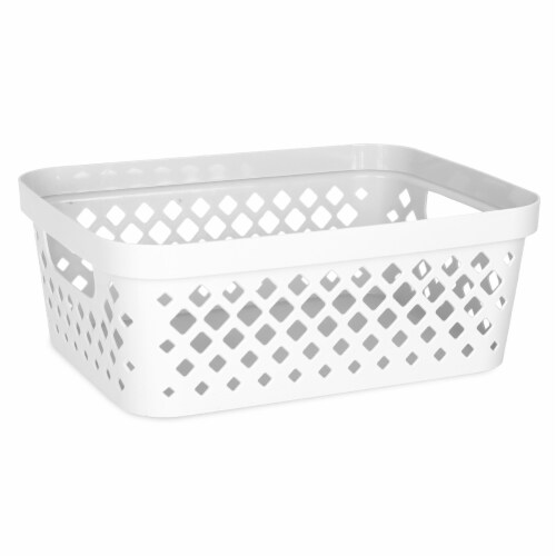 Glad Diamond Storage Basket - White Perspective: front
