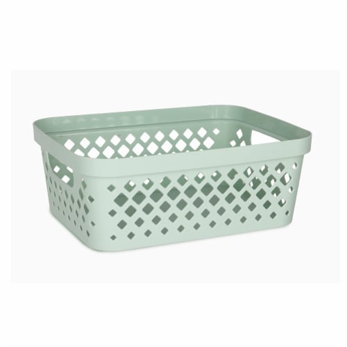 Glad Diamond Storage Basket - Sage Perspective: front
