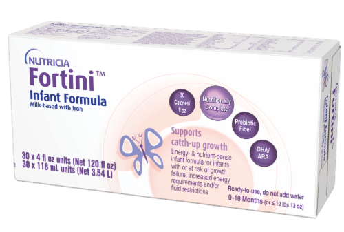 Nutricia Fortini Infant Formula - Milk-Based with Iron - 4 Fl Oz Carton (Case of 30) Perspective: front