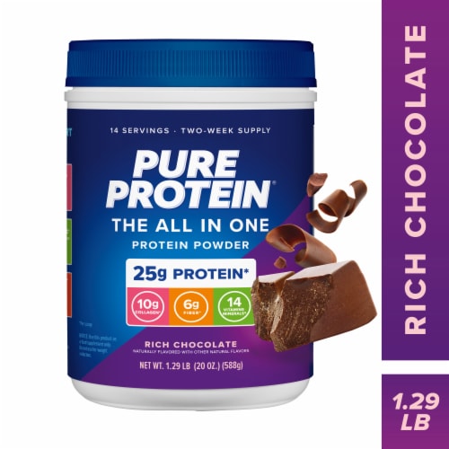 Pure Protein® All in One Chocolate Powder Perspective: front