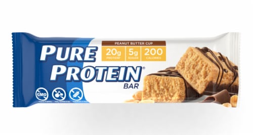 Pure Protein® Peanut Butter Cup Protein Bar Perspective: front