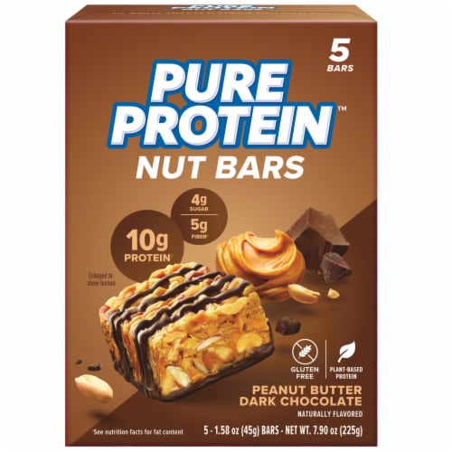 vil beslutte cilia løn Pure Protein Peanut Butter Dark Chocolate Nut Bar, 5 ct - Baker's