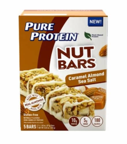 Pure Protein® Sea Salt Caramel Almond Nut Bars Perspective: front
