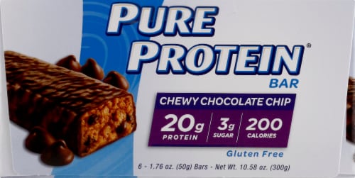 Pure Protein Chewy Chocolate Chip Bars Perspective: front