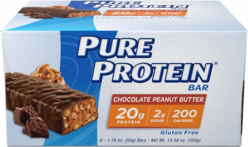 Pure Protein Chocolate Peanut Butter Bars Perspective: front