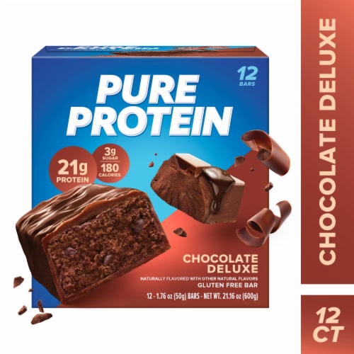 Pure Protein Chocolate Deluxe Protein Bars Perspective: front
