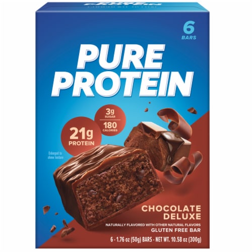 Pure Protein Bars, High Protein, Nutritious Snacks to Support Energy, Low  Sugar, Gluten Free, Chocolate Deluxe, 1.76 oz., 12 Count(Pack of 1)