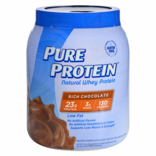 Onze onderneming circulatie Zeestraat Pure Protein Low Fat Rich Chocolate Whey Protein Powder, 1.6 lb - Pick 'n  Save