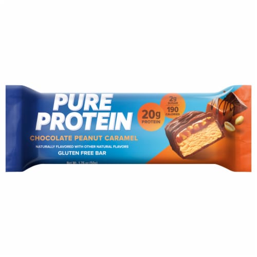 Pure Protein® Chocolate Peanut Caramel Bar Perspective: front