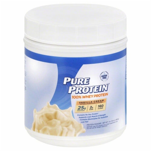 Pure Protein® Vanilla Creme Whey Powdered Protein Perspective: front