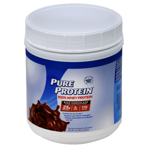 Pure Protein Chocolate Whey Powder Perspective: front
