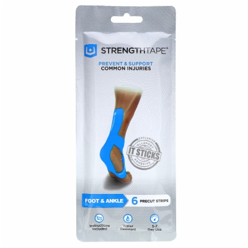 StrengthTape Kinesiology Tape Kit - Ankle & Foot Perspective: front