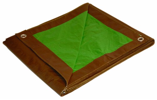 Foremost Tarp Co. Dry Top® Reversible Tarp - Brown/Green Perspective: front