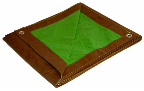 Foremost Tarp Co. Dry Top Reversible Tarp - Brown/Green Perspective: front