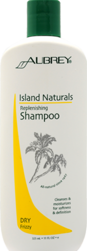 Aubrey Organics Island Naturals Replenishing Shampoo for Dry Hair Perspective: front